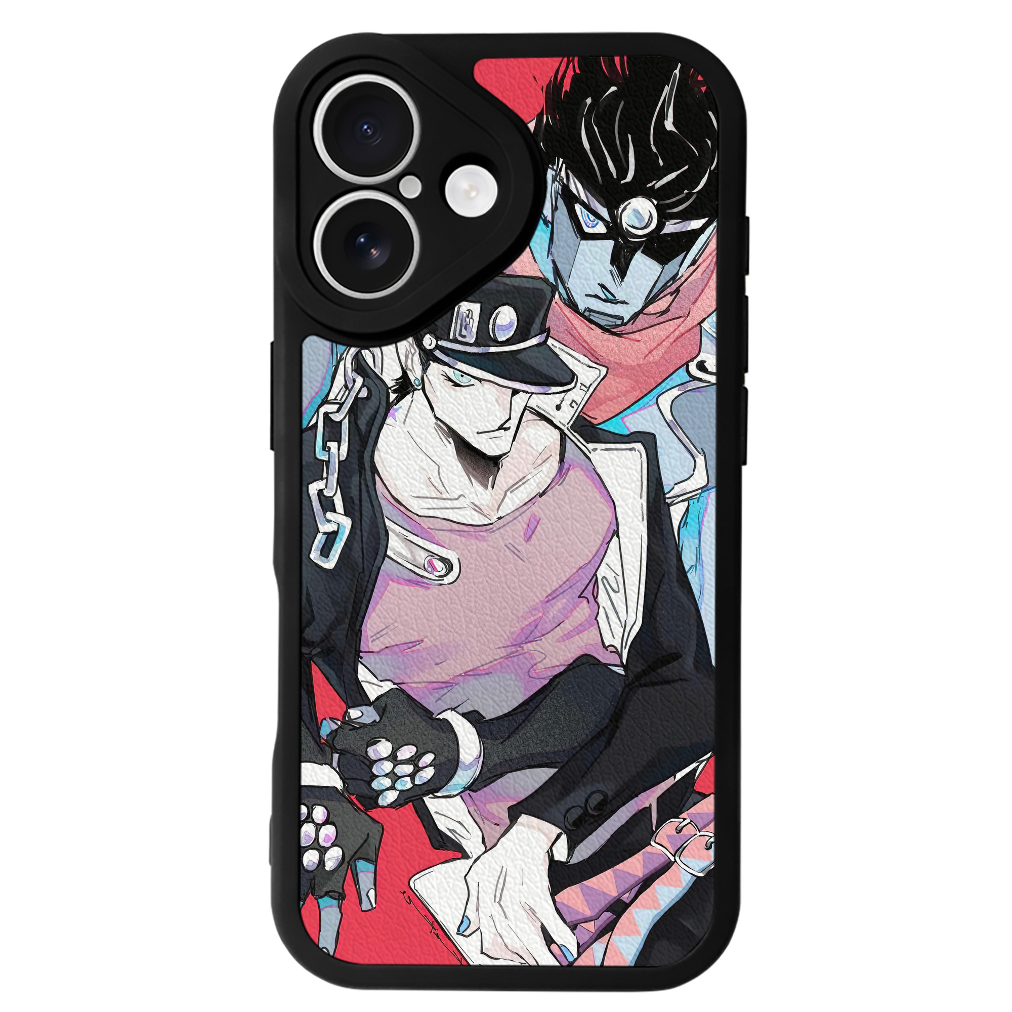 （画像用） ジョジョの奇妙な冒険 JoJo's Bizarre Adventure 【iPhone 16シリーズ対応】シリコンスマホケース（レザー調） 材質：シリコン